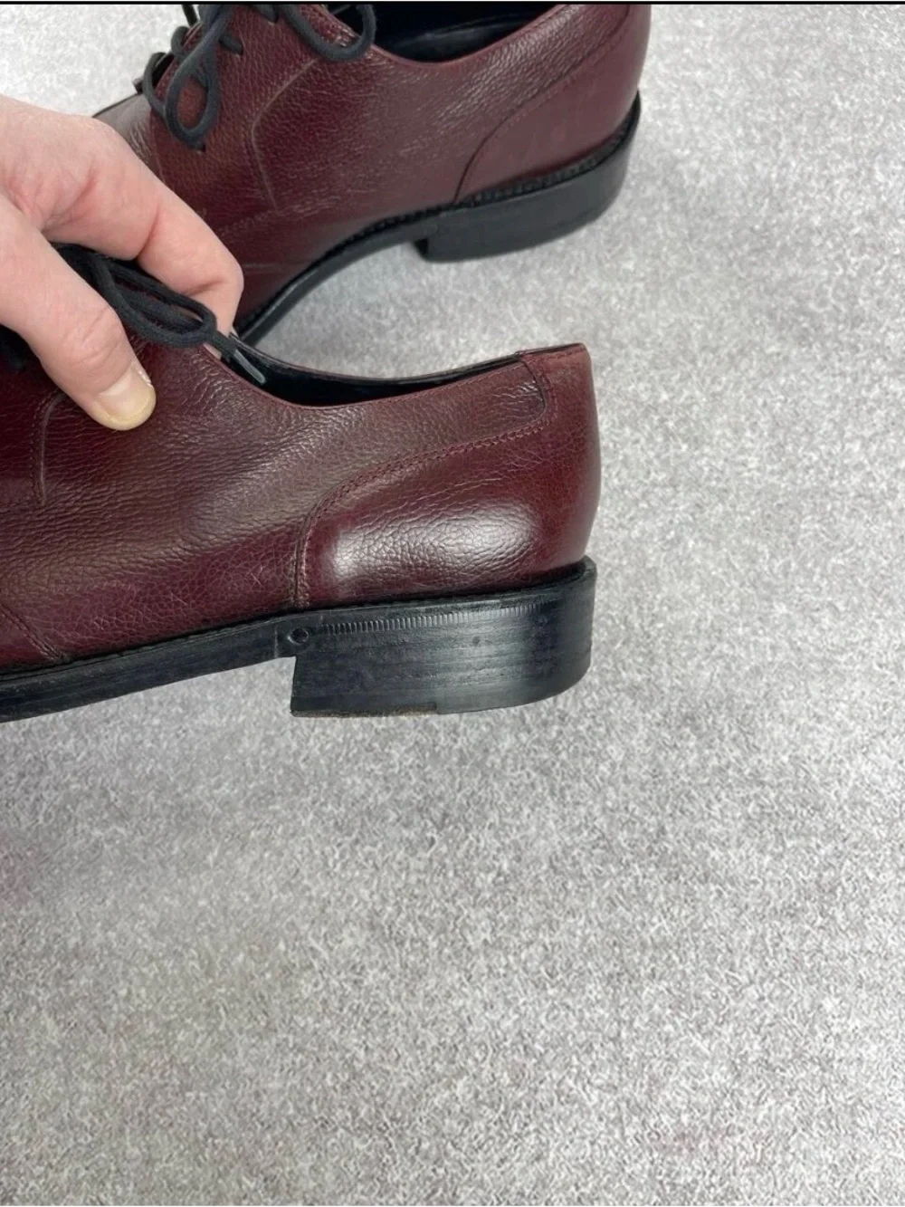 Gucci Men's Burgundy Leather Derby Oxfords